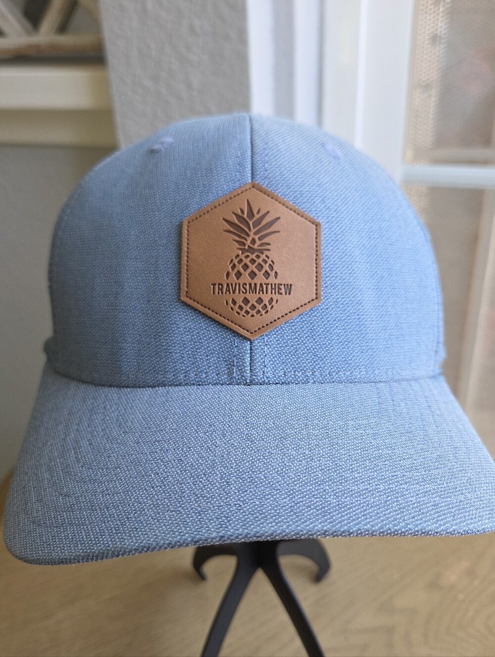 Travis Mathew Adjustable Snapback Flexfit 110 Pineapple Parade Golf Hat Blue